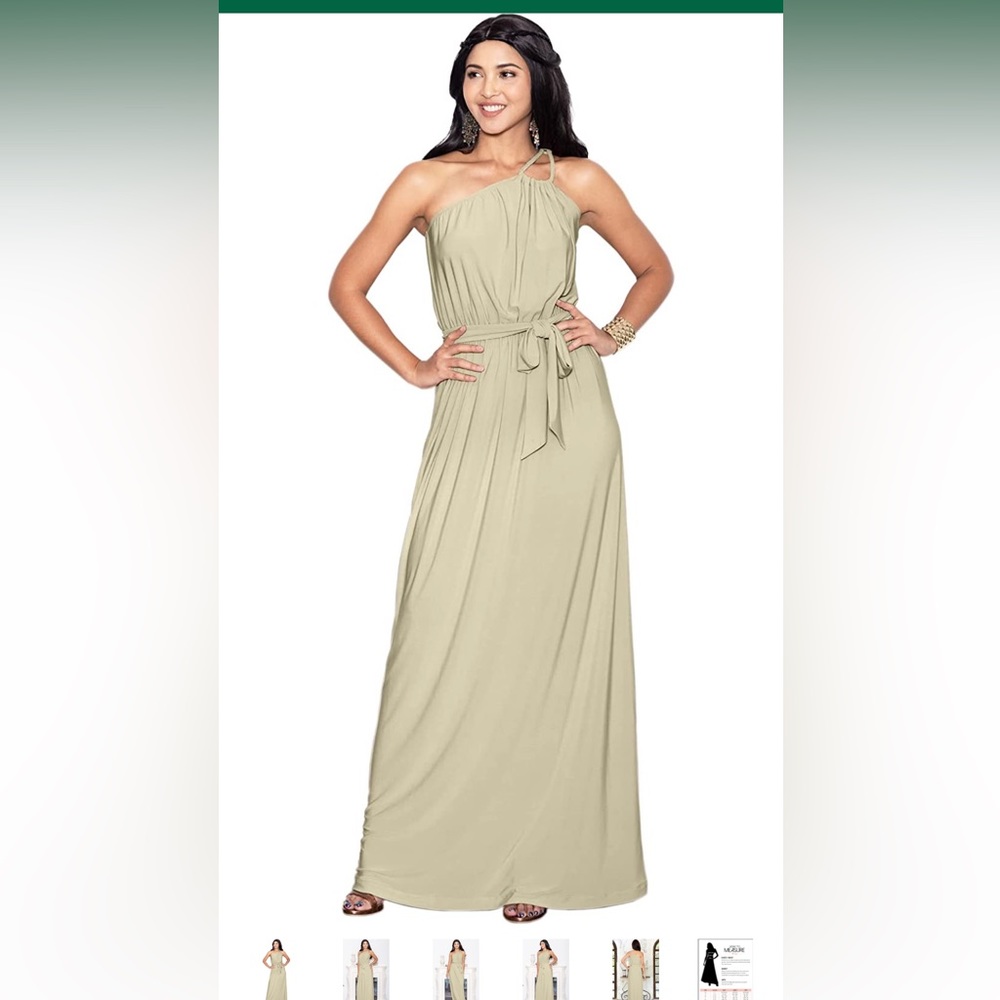 Bridesmaids dress. Size Medium. Brand is KOH. One shoulder.